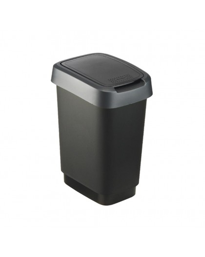 ROTHO Twist Silver - trash bin – 50l