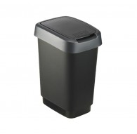 ROTHO Twist Silver - trash bin – 50l