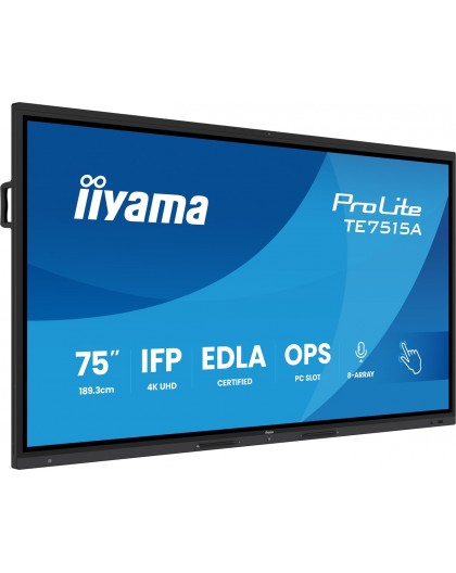 iiyama 75" 4K UHD Google EDLA Certified IFP Interactive Display – Where Design Meets Performance