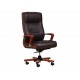AMBASSADOR brown leather armchair