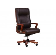 AMBASSADOR brown leather armchair
