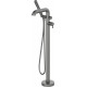 Freestanding bathtub mixer with shower set