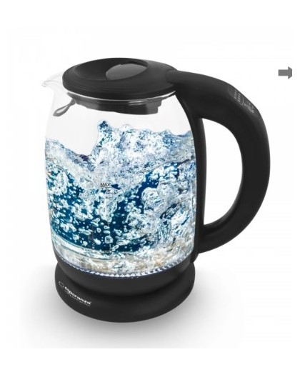 Esperanza EKK027 electric kettle 1.7 L 2200 W Black, Transparent