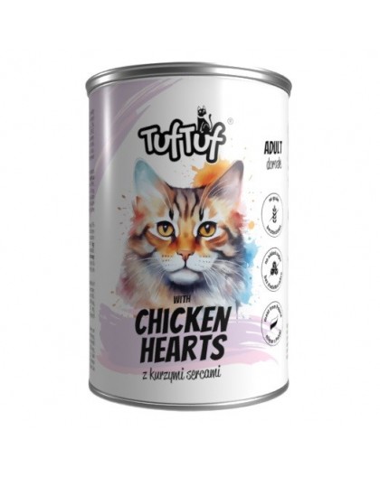 TUF TUF Meatloaf with chicken hearts - wet cat food - 400g
