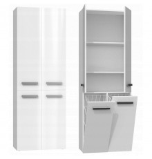 Тумба для ванной Topeshop NEL 2K DD BPOŁ белая