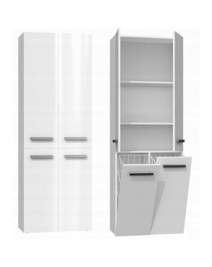 Topeshop NEL 2K DD BPOŁ bathroom storage cabinet White