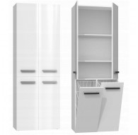 Topeshop NEL 2K DD BPOŁ bathroom storage cabinet White