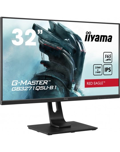 iiyama G-MASTER Unleash your full gaming potential with the 165Hz GB3271QSU Red Eagle guaranteeing 1ms MPRT