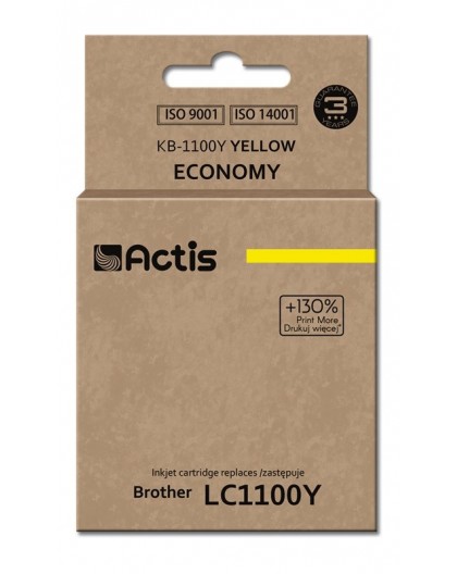 Actis KB-1100Y Ink (replacement for Brother LC1100Y/980Y Standard 19 ml yellow)