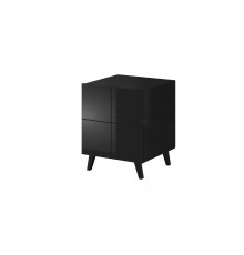 Cama bedside table REJA black gloss/black gloss