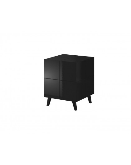 Cama bedside table REJA black gloss/black gloss