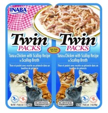 INABA CAT Twin Tuna with Chicken and Scallops in Broth – cat treat – 2x40g