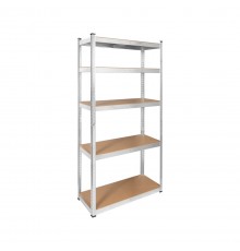 Rebel RB-1250 Metal Storage Rack Cabinet Shelves 175kg x5 180x90x40cm Galvanized Folding MDF