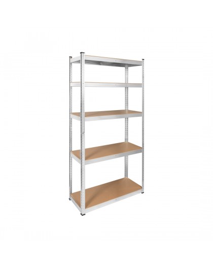 Rebel RB-1250 Metal Storage Rack Cabinet Shelves 175kg x5 180x90x40cm Galvanized Folding MDF