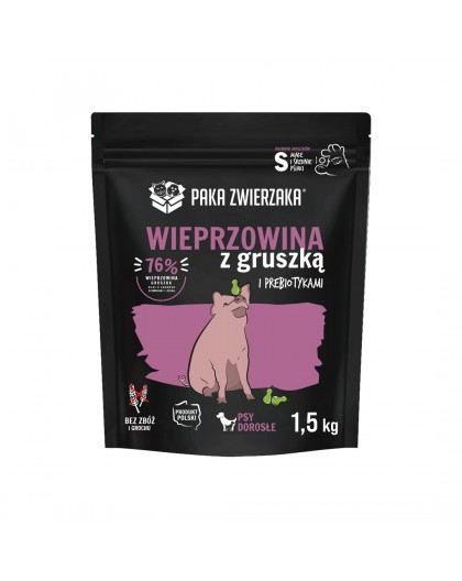 PAKA ZWIERZAKA Pork with Pear S - dry dog food - 1.5kg