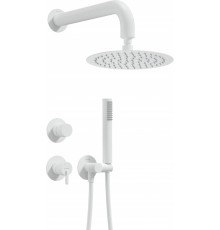 Concealed shower set with overhead shower