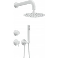 Concealed shower set with overhead shower