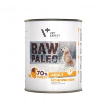RAW PALEO Adult Monoprotein Turkey - wet dog food - 800 g
