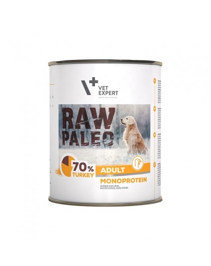 RAW PALEO Adult Monoprotein Turkey - wet dog food - 800 g