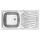1-bowl steel sink with drainer