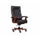 CONSUL leather armchair black