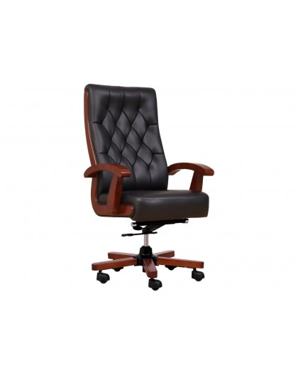 CONSUL leather armchair black