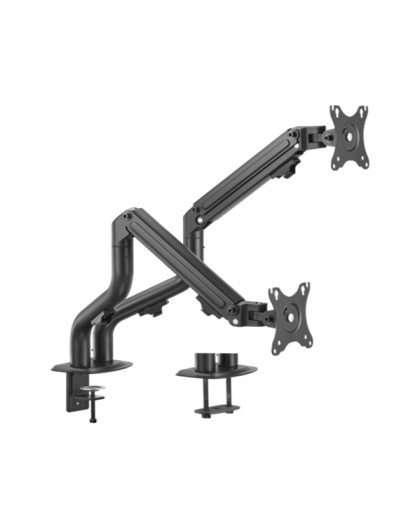 Gembird MA-DA2-02 Adjustable Desk 2-Display Mounting Arm (Tilting), 17”-32”, Up to 8 kg
