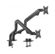 Gembird MA-DA2-02 Adjustable Desk 2-Display Mounting Arm (Tilting), 17”-32”, Up to 8 kg