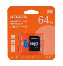 ADATA 64GB, microSDHC, Class 10 UHS-I