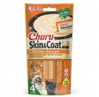 INABA Churu Skin&Coat Куриный рецепт - лакомства для кошек - 4x14 г