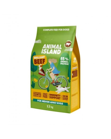 ANIMAL ISLAND Brilliant beef - dry dog food - 12kg