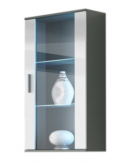 Cama hanging display cabinet SOHO grey/white gloss