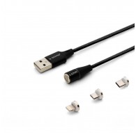 Savio CL-155 USB cable 2 m USB 2.0 USB C Micro USB A/Lightning Black