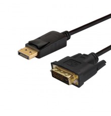 Savio CL-106 video cable adapter 1.8 m DisplayPort DVI Black