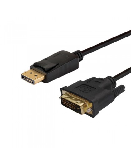 Savio CL-106 video cable adapter 1.8 m DisplayPort DVI Black