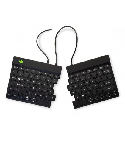 R-Go Tools Ergonomic keyboard R-Go Split Break v2 with break software, ergonomic split keyboard, QWERTY (US), Wired, black