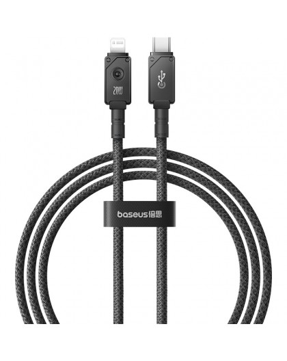 Baseus Unbreakable USB C to iP cable 1 m 20 W Black