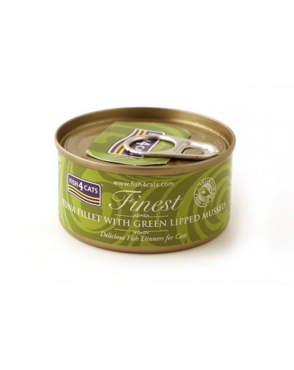 FISH4CATS Tuunikala filee rohelise huulekarbi abil - niiske kassitoit - 70g