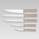 Maestro MR-1412-BEIGE Knife set with block + Cutting board set Beige