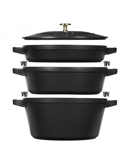 Staub La Cocotte 4.2 L ümmargune malmist kasserolle küpsetamiseks