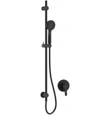 Concealed shower set with rail