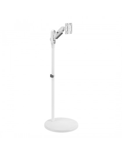 Maclean Mobile Monitor/TV Floor Stand, Gas Spring, 17"-35", 2-10kg, White, MC-970W