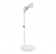 Maclean Mobile Monitor/TV Floor Stand, Gas Spring, 17"-35", 2-10kg, White, MC-970W