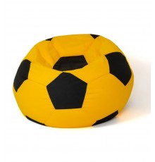 Soccer Sako bag pouffe yellow-black XL 120 cm