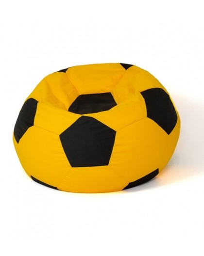 Soccer Sako bag pouffe yellow-black XL 120 cm
