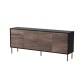Cama 4D CORTINA chest of drawers 200x40x81 black/walnut