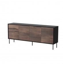 Cama 4D CORTINA chest of drawers 200x40x81 black/walnut