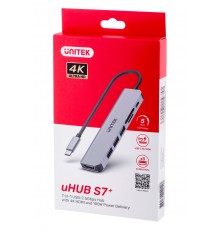 UNITEK HUB USB-C H1118A USB-A x3, USB-C, HDMI, SD, microSD