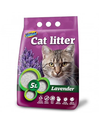 HILTON bentonite lavender clumping cat litter - 5 l