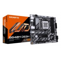 GIGABYTE B840M DS3H Motherboard - AMD Ryzen 9000 CPUs, 8+2+2 Phases VRM, up to 8200MHz DDR5, 2xPCIe 4.0 M.2, 2.5GbE LAN, USB 3.2
